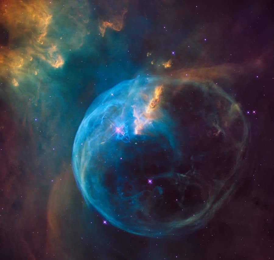 Volumetric deep space - cinematic AI image prompt for midjourney